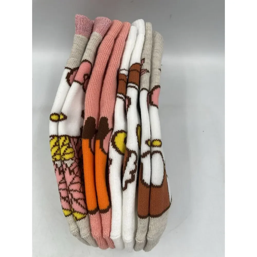 Hello Kitty 2026 Fall Harvest Womens 4 Pair Size 4-10 Socks NEW With Tags